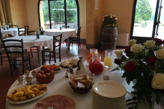 Breakfast at the Agriturismo base in Tuscany