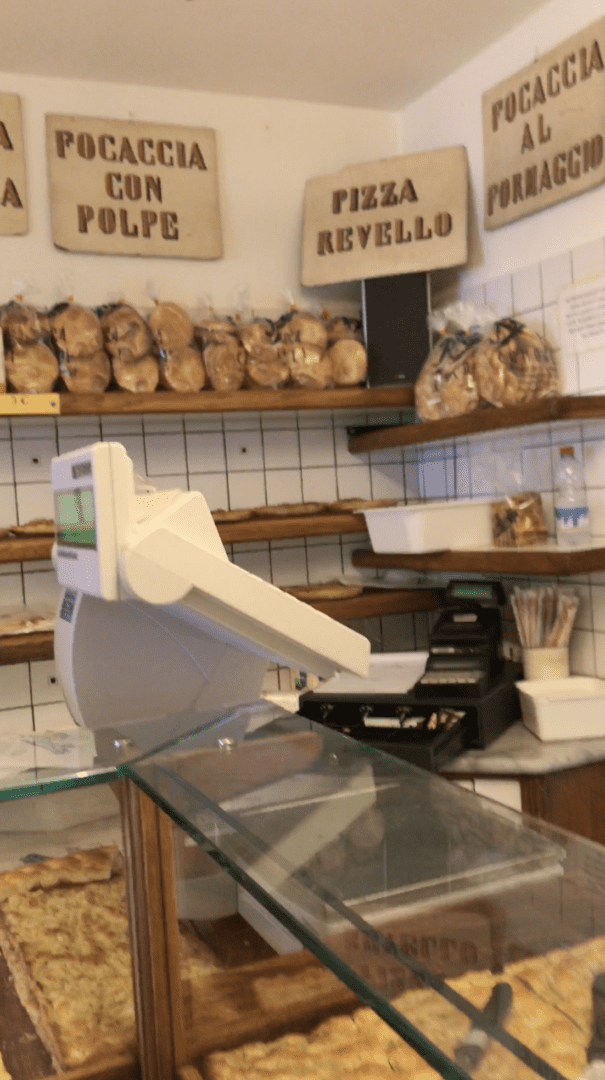 A counter with some bread on it